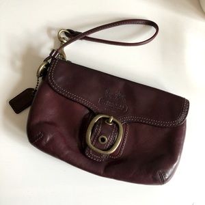 Vintage Coach wristlet leather